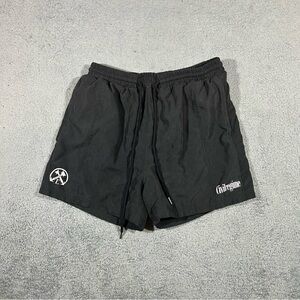 Civil Regime Shorts Men’s Medium Black Mesh Lined Drawstring Waist Gym #1744